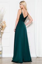 AC BZ012 - Satin A-Line Prom Gown with Gathered Sweetheart Neckline & Leg Slit PROM GOWN Amelia Couture   