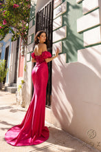 N T1329 - Strapless Fit & Flare Prom Gown With Beaded Embellished Sheer Boned Bodice & High Leg Slit PROM GOWN Nox   