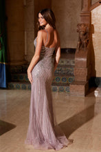 N A1582 - In-Line Sequin Fit & Flare Prom Gown with Sheer Bodice & Scoop Neck PROM GOWN Nox