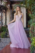 N G1795 - Layered Tulle A-Line Prom Gown with Sheer Bead Embroidered Bodice & Open Lace Up Back Prom Gown Nox 00 Pink