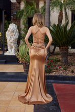 N A1751 - Stretch Satin Fit & Flare Prom Gown with Boned Rhinestone Appliqued Bodice Open Lace Up Back & Leg Slit Prom Gown Nox