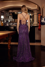 N C1836 - Fully Beaded Fit & Flare Prom Gown with Sheer Boned Bodice Leg Slit & Open Lace Back PROM GOWN Nox