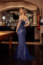 N C1850 - Off the Shoulder Fit & Flare Prom Gown with Sheer Beaded Boned Bodice & Leg Slit PROM GOWN Nox