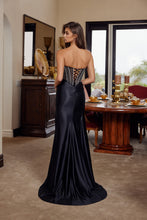 N G1793 - Strapless Sweet Heart Prom Gown with Pleaded Bustline & Laced Up Back