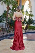 N G1793 - Strapless Sweet Heart Prom Gown with Pleaded Bustline & Laced Up Back
