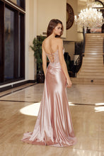 N T1862 - Strapless Stretch Satin Fit & Flare Prom Gown with Sheer Beaded Lace Bodice Side Sash & Lace Up Back PROM GOWN Nox