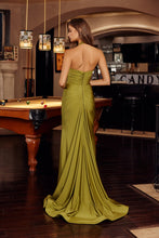 N C1851 - Stretch Jersey Fit & Flare Prom Gown with Halter Neck & Leg Slit PROM GOWN Nox