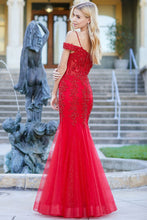 AD 3005 -Beaded Lace Embellished Off the Shoulder Fit & Flare Prom Gown With Sheer Boned Bodice PROM GOWN Adora   