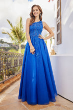 AD 3081 - A-Line One Shoulder Prom Gown With Beaded Lace Embellishment & Strappy Back PROM GOWN Adora XS ROYAL BLUE 