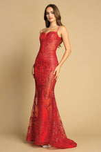 AD 3160 - Glitter Print Fit & Flare Prom Gown with Sheer Boned Bodice & Sheer Leg Slit PROM GOWN Adora   