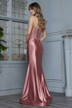 AD 3386 - Strapless Fit & Flare Prom Gown with Beaded Lace Embellished Corset Bodice & Detailed Grommet Eyelet Lace Up Back