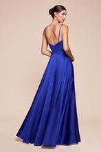 CD 7485 - Satin A-Line Prom Gown with Gathered Sweetheart Neckline & Leg Slit PROM GOWN Cinderella Divine