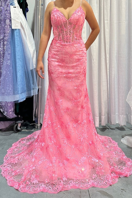 N C1456 - Bead & Lace Embellished Fit & Flare Prom Gown with Sheer Boned Bodice & Scalloped Hemline PROM GOWN Nox   