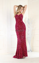 MQ RQ7987 - Fit & Flare Full Sequin Prom Gown PROM GOWN Mayqueen 2 FUCHSIA 