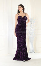 MQ RQ7987 - Fit & Flare Full Sequin Prom Gown PROM GOWN Mayqueen 2 PURPLE 
