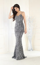 MQ RQ7987 - Fit & Flare Full Sequin Prom Gown PROM GOWN Mayqueen 2 SILVER 