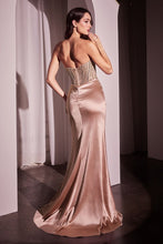 CD C161 - Strapless Crystal Embellished Fit & Flare Prom Gown with Leg Slit PROM GOWN CINDERELLA DIVINE