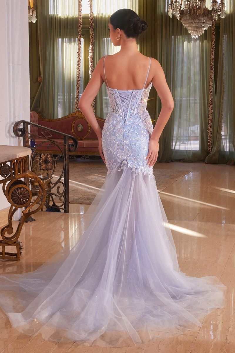 CD CB148 - Floral Sequin Fit & Flare Prom Gown with Sheer Boned Bodice Diggz Formals CD CB148 - Floral Sequin Fit & Flare Prom Gown with Sheer Boned Bodice Diggz Formals