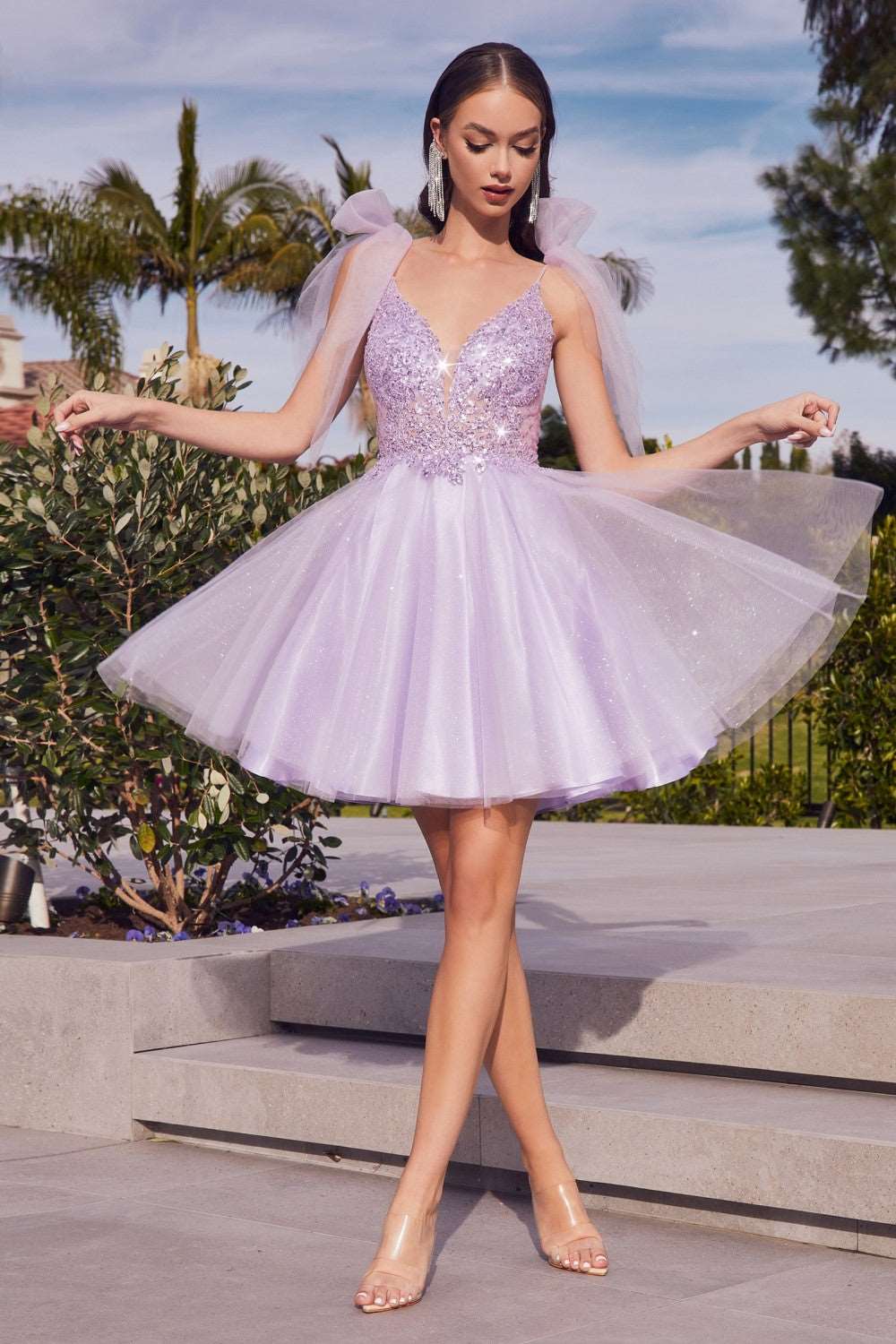 CD CD0174 - A-Line Homecoming Dress with Lace Embroidered Bodice & Tul Diggz Formals CD CD0174 - A-Line Homecoming Dress with Lace Embroidered Bodice & Tul Diggz Formals