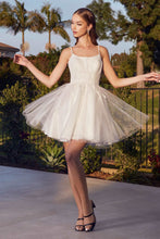 CD CD0212 - Layered Shimmering Tulle Homecoming Dress with Bead Embellished Scoop Neck & Low Open Back Homecoming Cinderella Divine XS OFF WHITE 