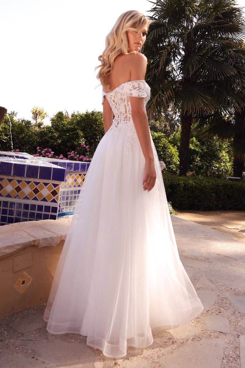corset off shoulder wedding dress CD CD961W