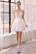 CD SF047 - Glitter Tulle A-Line Homecoming Dress with Sheer Beaded Lace V-Neck Corset Bodice Homecoming Cinderella Divine   