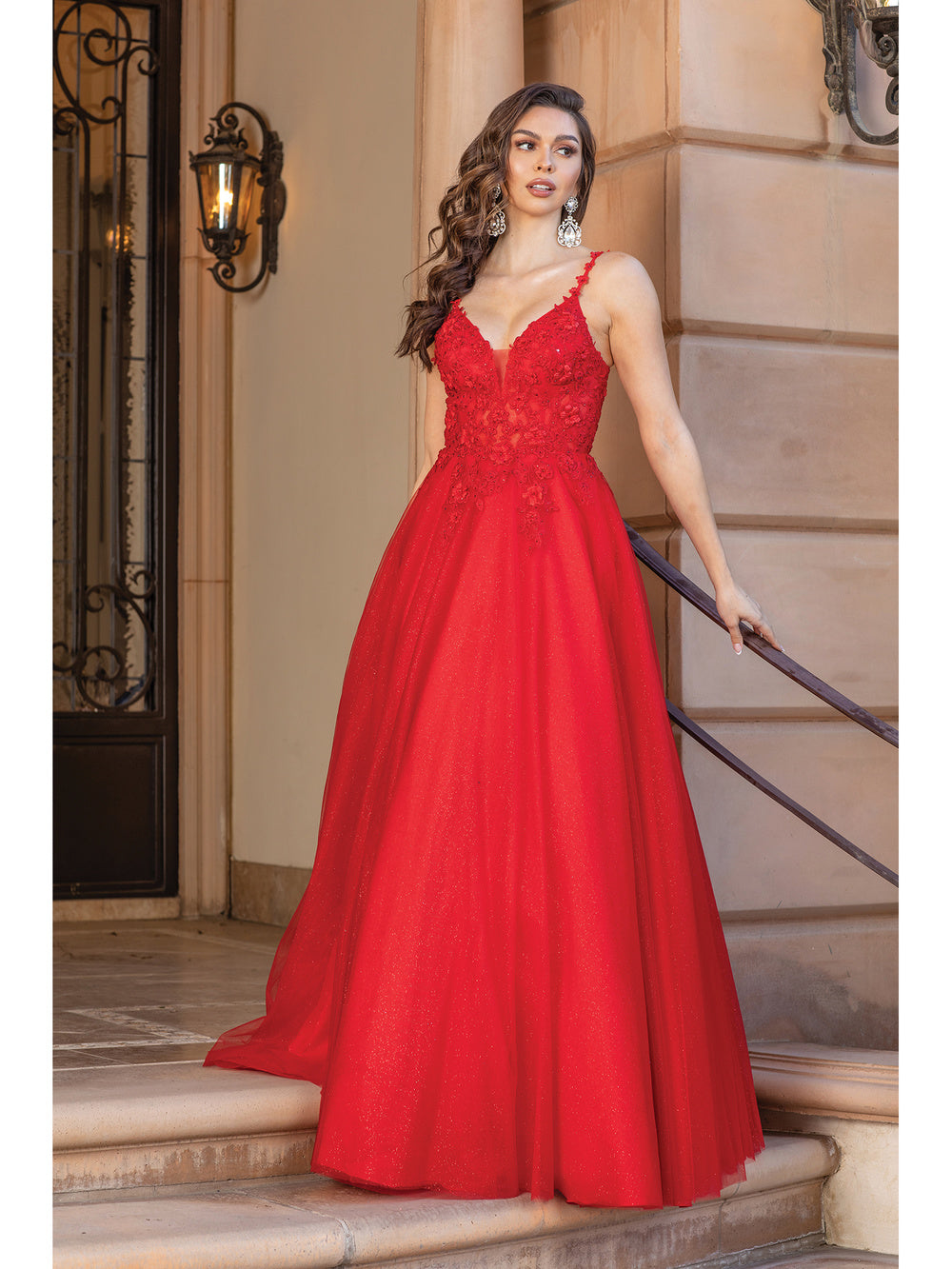 A-Line Simple Red Satin Spaghetti Straps Tea Length Prom Dress