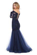 LF 7640 - Off the Shoulder Bead & Lace Embellished Mermaid Prom Gown with Lace Up Corset Back PROM GOWN Let's Fashion   