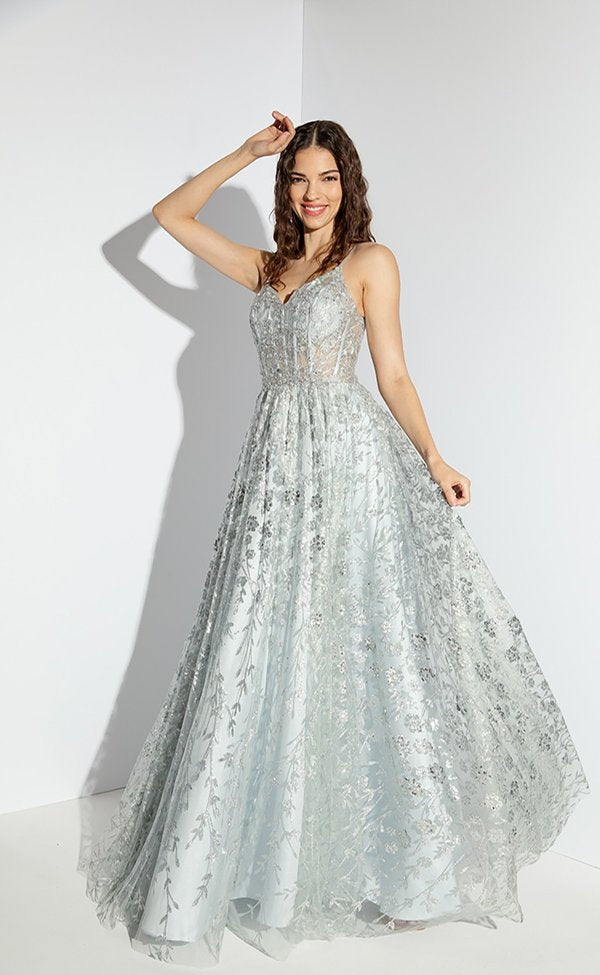 TCR Silver Grey Sequin Evening Gown! – TheClothingRental