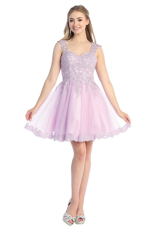LF 6240 - A Line Homecoming Dress with Embroidered Lace Sweet heart Ne Diggz Formals LF 6240 - A Line Homecoming Dress with Embroidered Lace Sweet heart Ne Diggz Formals