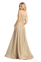 LF 7767 - Off the Shoulder A-Line Prom Gown with Embroidered Bodice Prom Dress Let's Fashion   