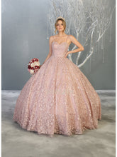 MQ LK150 - A Line Quinceanera Gown with Floral Sequin Applique & Sweetheart Neckline PROM GOWN Mayqueen 4 MAUVE 