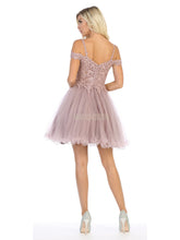 MQ 1668 - Cold Shoulder A-Line Homecoming Dress with Sheer Lace Embroidered Sweetheart Bodice & Layered Tulle Skirt Homecoming Mayqueen   