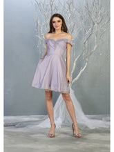 MQ 1788 - Off the Shoulder Homecoming Gown with Embroidered Bodice & Sweetheart Neckline Homecoming Mayqueen 2 Lilac 