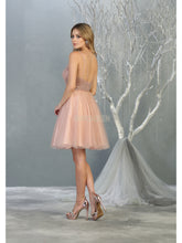 MQ 1800 - Shimmer Tulle A-Line Homecoming Dress with Sheer Beaded Bodice Homecoming Mayqueen   
