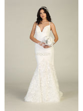 MQ 7811 - Fit & Flare Prom Gown with Shimmering Floral Applique & Corset Back Prom Dress Mayqueen 8 Ivory 