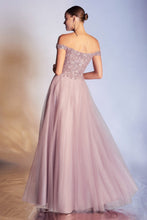 CD CD0177 - A-Line Off the Shoulder with Beaded Bodice Prom Gown with Sweetheart Neck & Layered Shimmering Tulle Skirt Prom Dress Cinderella Divine   