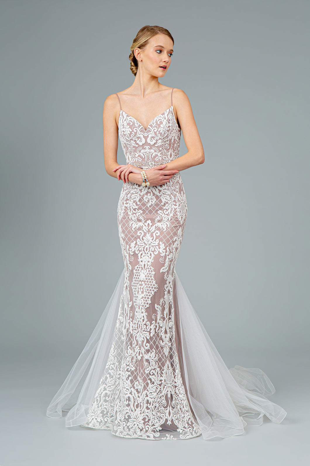 GL GL2934 - Art Deco Print Fit & Flare with V-Neck Rhinestone Belt & S Diggz Formals GL GL2934 - Art Deco Print Fit & Flare with V-Neck Rhinestone Belt & S Diggz Formals