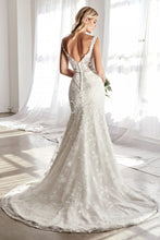 CD TY01 - Mermaid Wedding Gown with Floral Applique & Off the Shoulder Straps Wedding Gown Cinderella Divine   